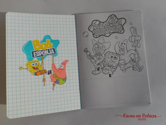 Álbum de Figurinhas e Desenhos para Colorir Bob Esponja
