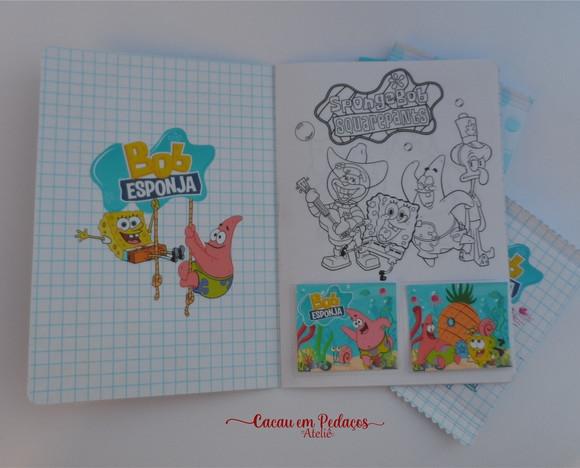 Álbum de Figurinhas e Desenhos para Colorir Bob Esponja