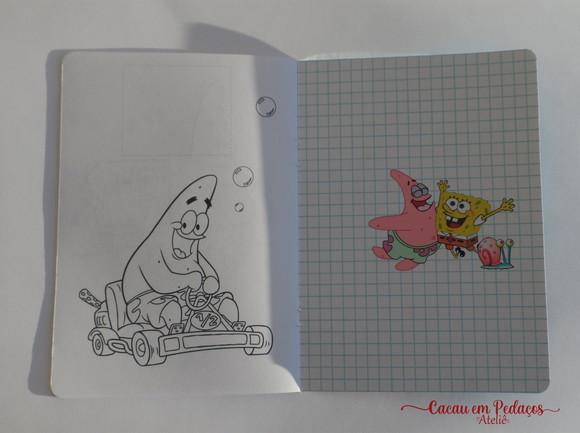 Álbum de Figurinhas e Desenhos para Colorir Bob Esponja