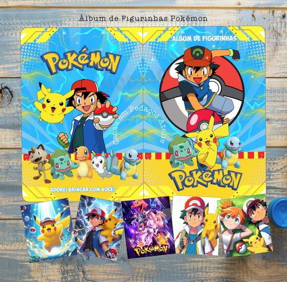 Álbum de Figurinhas Pokémon com Desenhos de Colorir