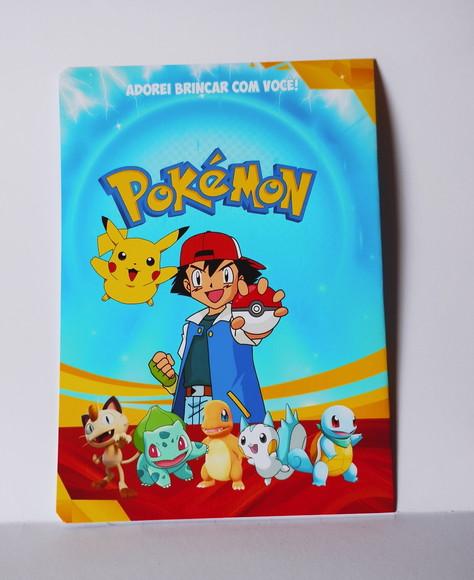 Álbum de Figurinhas Pokémon com Desenhos de Colorir