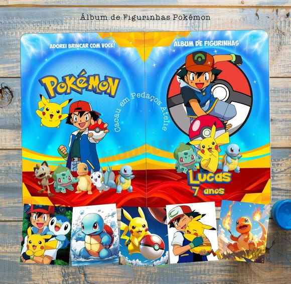 Álbum de Figurinhas Pokémon com Desenhos de Colorir