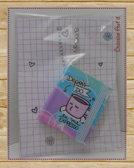 Bloco Chaveiro Post It Adesivo com 100 Folhas