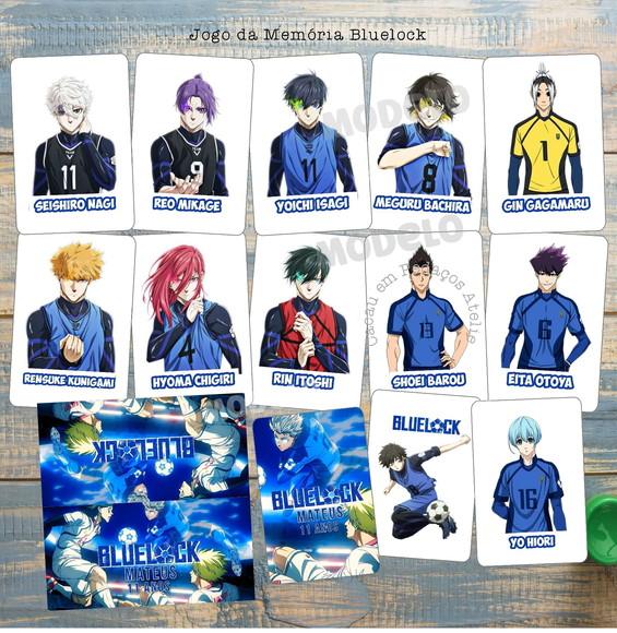 Bluelock Jogo da Memória 23 Cartas Lembrancinha Aniversário