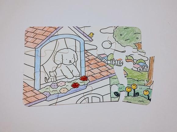 Bobbie Goods Quebra Cabeça Duplo Pintar Lembrancinha Festa