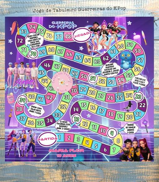 Guerreiras do Kpop Huntrix Jogo de Tabuleiro Lembrancinha
