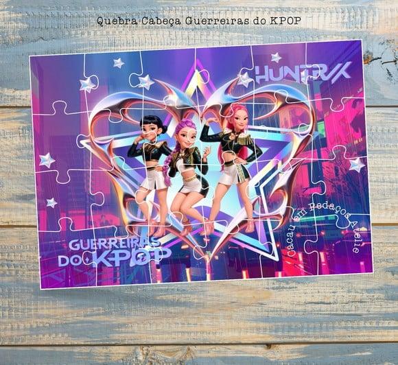 Guerreiras do Kpop Quebra Cabeça Lembrancinha Infantil Festa