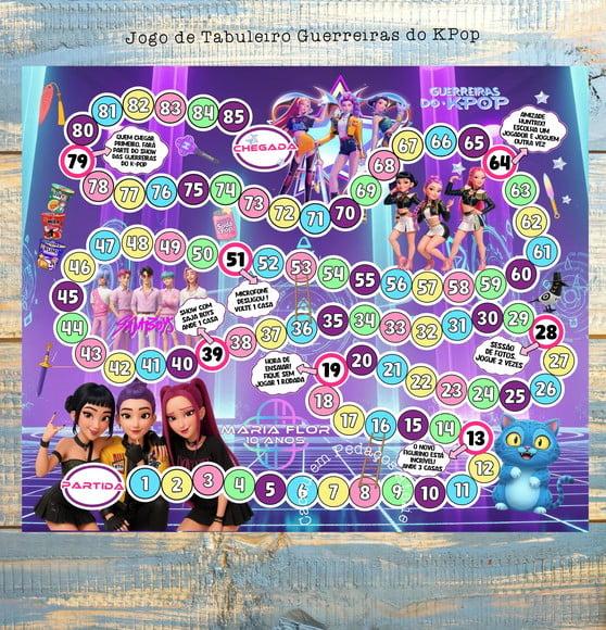 Guerreiras do Kpop Jogo de Tabuleiro Trilha Lembrancinhas