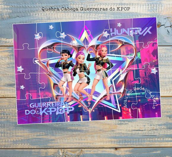 Guerreiras do Kpop Quebra Cabeça Lembrancinha Infantil Festa
