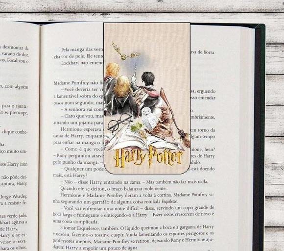 Harry Potter Marcador de Página Magnético Lembrancinha Festa