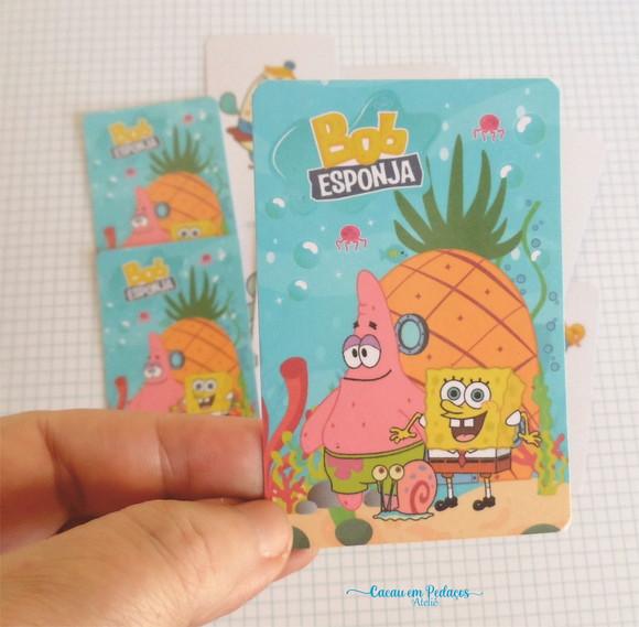 Jogo da Memória G Personalizado Bob Esponja + Carta Mico