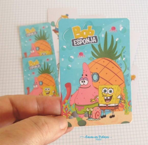 Jogo da Memória G Personalizado Bob Esponja 23 Cartas