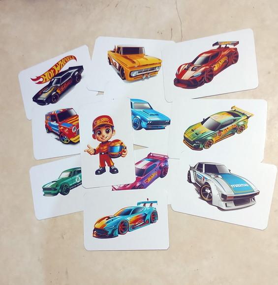 Hot Wheels  Jogo da Memória Personalizado Lembrancinha Infantil