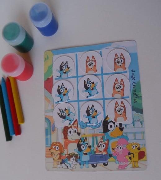 Jogo da Velha Bluey Personalizado Vários Temas