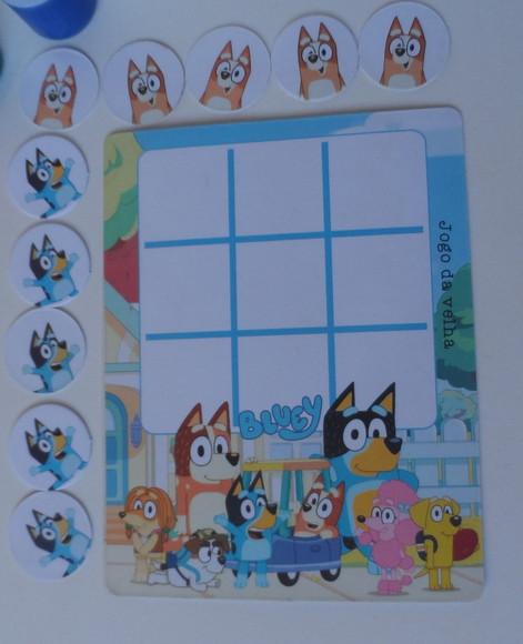 Jogo da Velha Bluey Personalizado Vários Temas