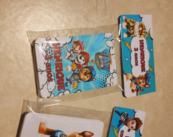 Patrulha Canina Jogo da Memória Personalizado Lembrancinha Festa