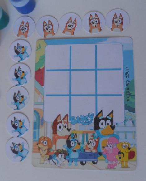 Jogo da Velha Bluey Personalizado Vários Temas
