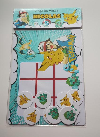 Jogo da Velha Personalizado Pokémon Vários Temas