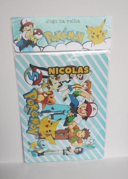 Jogo da Velha Personalizado Pokémon Vários Temas