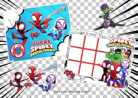 Jogo da Velha Personalizado Spidey e Seus Amigos