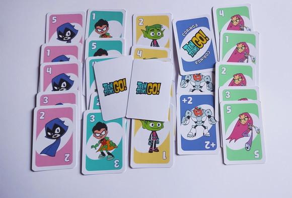 Jogo de Cartas Jovens Titãs Estilo Uno Infantil Lembrancinha