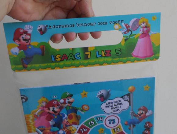 Jogo de Tabuleiro Lembrancinhas Super Mario 40 x 30 cm