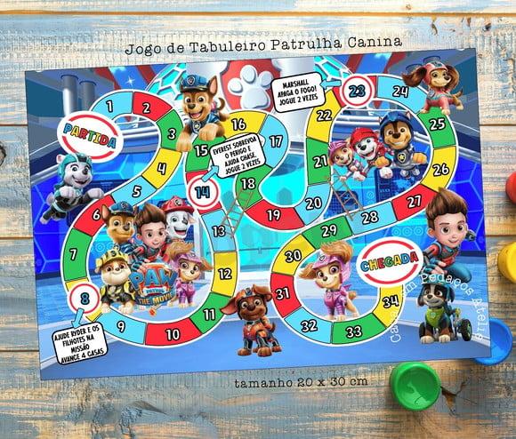 Jogo de Tabuleiro Personalizado Patrulha Canina