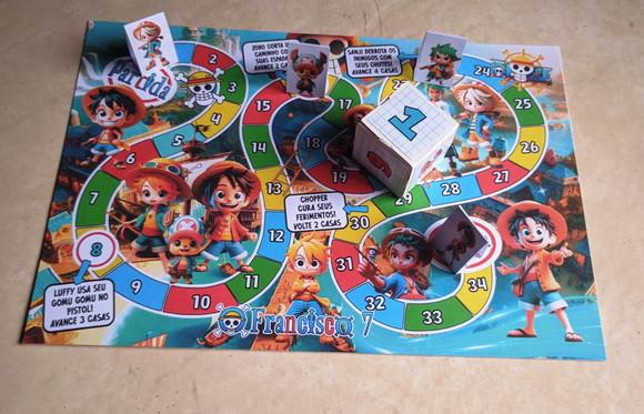 Jogo de Tabuleiro One Piece Lembrancinhas 20 x 30 cm