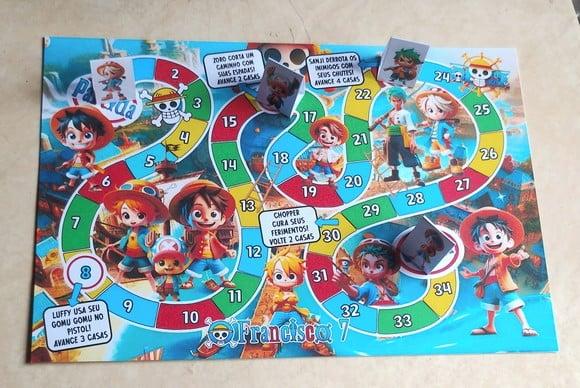 Jogo de Tabuleiro Trilha One Piece Lembrancinhas