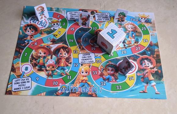 Jogo de Tabuleiro Trilha One Piece Lembrancinhas