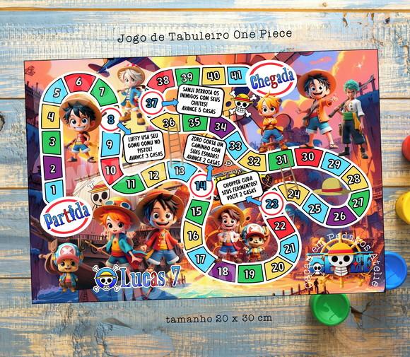 Jogo de Tabuleiro Trilha One Piece Lembrancinhas