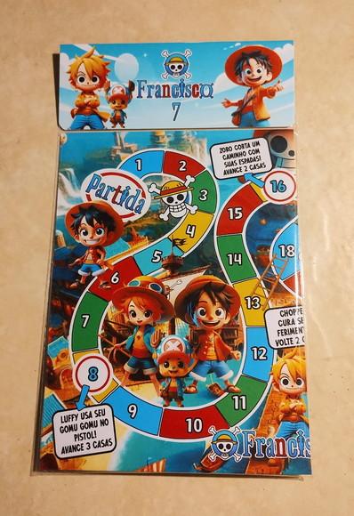 Jogo de Tabuleiro Trilha One Piece Lembrancinhas