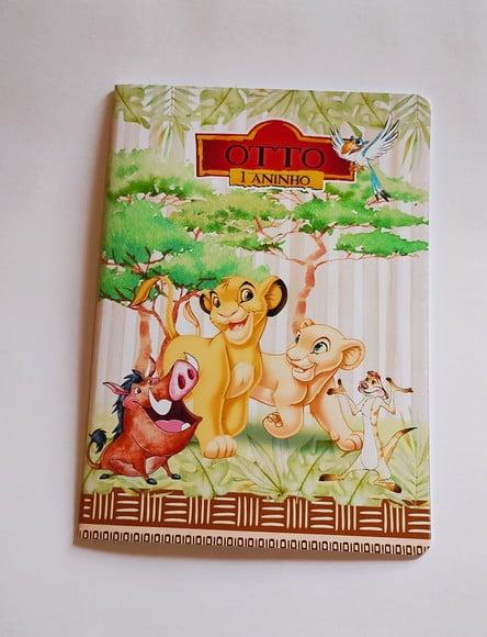 Lembrancinha Rei Leão Álbum com Figurinhas Desenho Colorir
