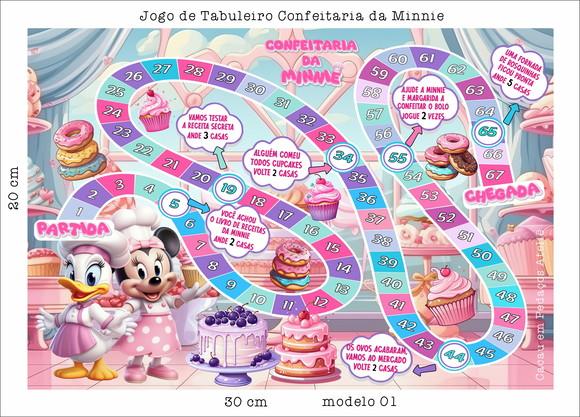 Lembrancinhas Confeitaria da Minnie Jogo de Tabuleiro