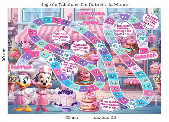 Lembrancinhas Confeitaria da Minnie Jogo de Tabuleiro