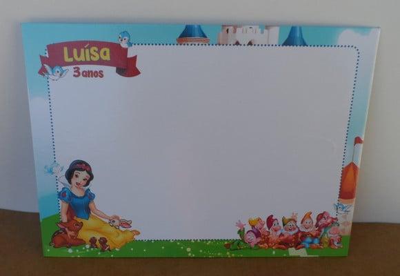 Lousa Mágica Branca de Neve com Caneta e Jogos