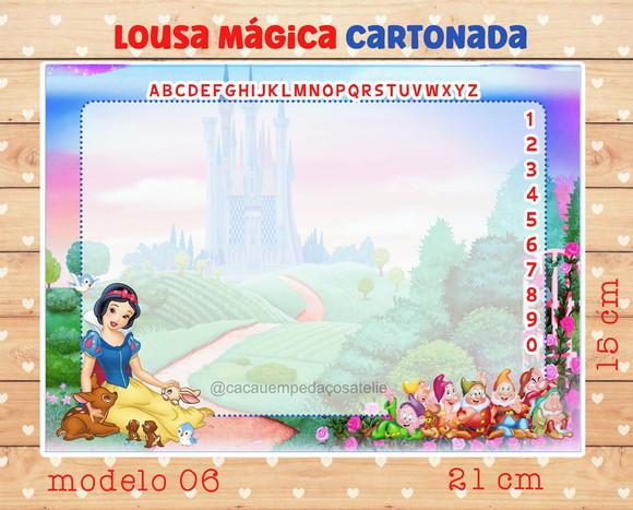 Lousa Mágica Cartonada Branca de Neve com Caneta
