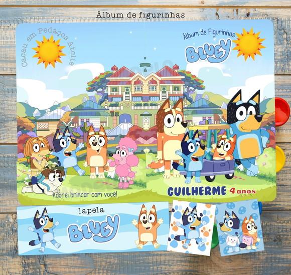 Bluey Livro de Atividades Colorir com Figurinhas Bluey Álbum de 