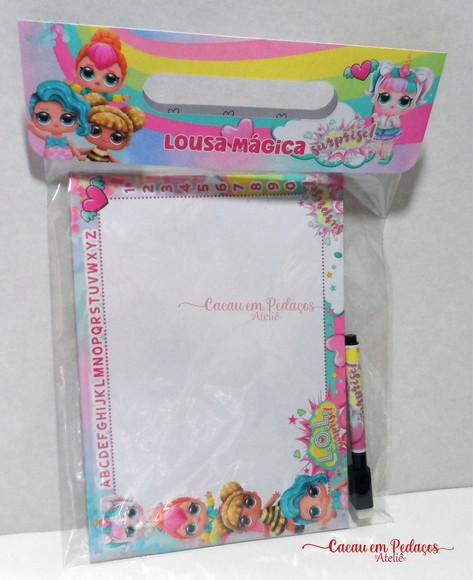 Lousa Mágica com Jogos , Caneta, 15x21 cm Lol Surprise