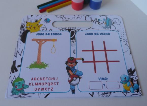 Lousa Mágica Pokémon Pikachu com Caneta e Jogos