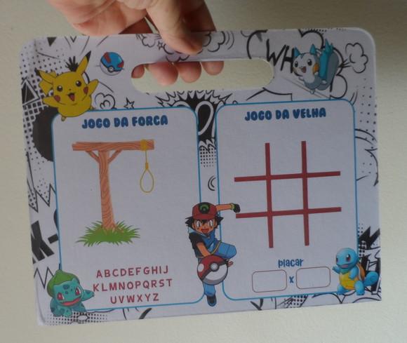 Lousa Mágica Pokémon Pikachu com Caneta e Jogos