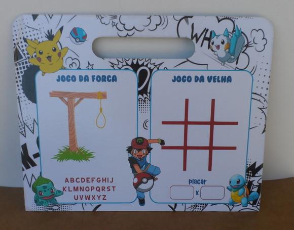 Lousa Mágica Pokémon Pikachu com Caneta e Jogos