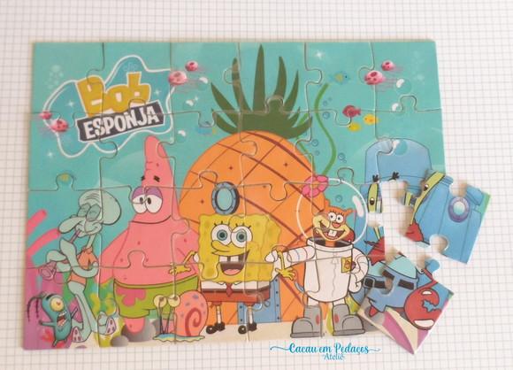 Quebra Cabeça 24 Peças Bob Esponja Lembrancinha