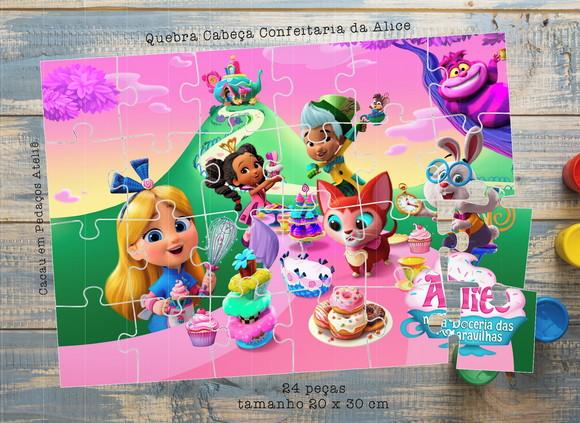 Quebra Cabeça 24 Peças Confeitaria da Alice Lembrancinha