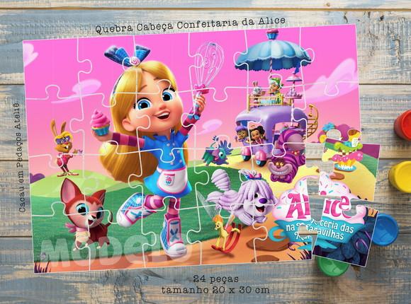 Quebra Cabeça 24 Peças Confeitaria da Alice Lembrancinha