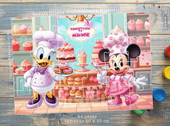 Quebra Cabeça 24 Peças Confeitaria Minnie Lembrancinha