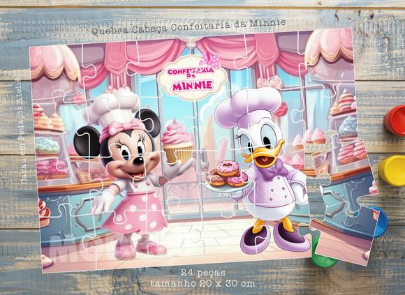Quebra Cabeça 24 Peças Confeitaria Minnie Lembrancinha