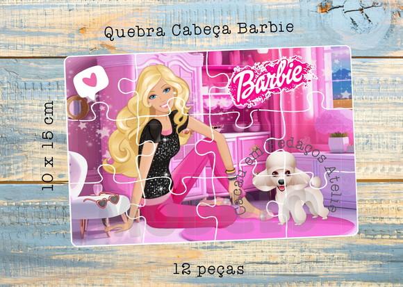 Quebra Cabeça Barbie lembrancinha festa infantil