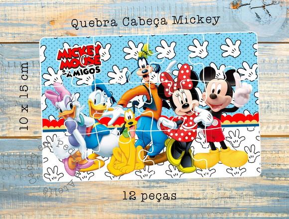 Quebra Cabeça Mickey 10 x 15 cm