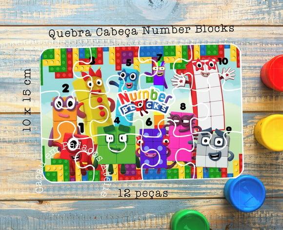 Quebra Cabeça Numberblocks 10x15cm Lembrancinha Aniversário